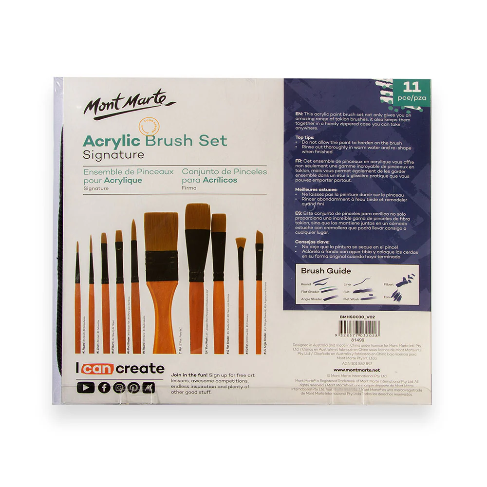 Acrylic Brush Set Signature 11pc - Image 4
