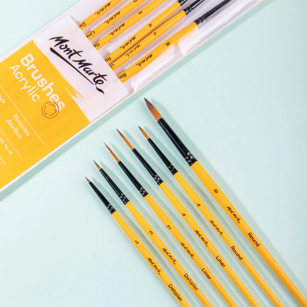 Acrylic Brushes Signature 6pc - Image 3