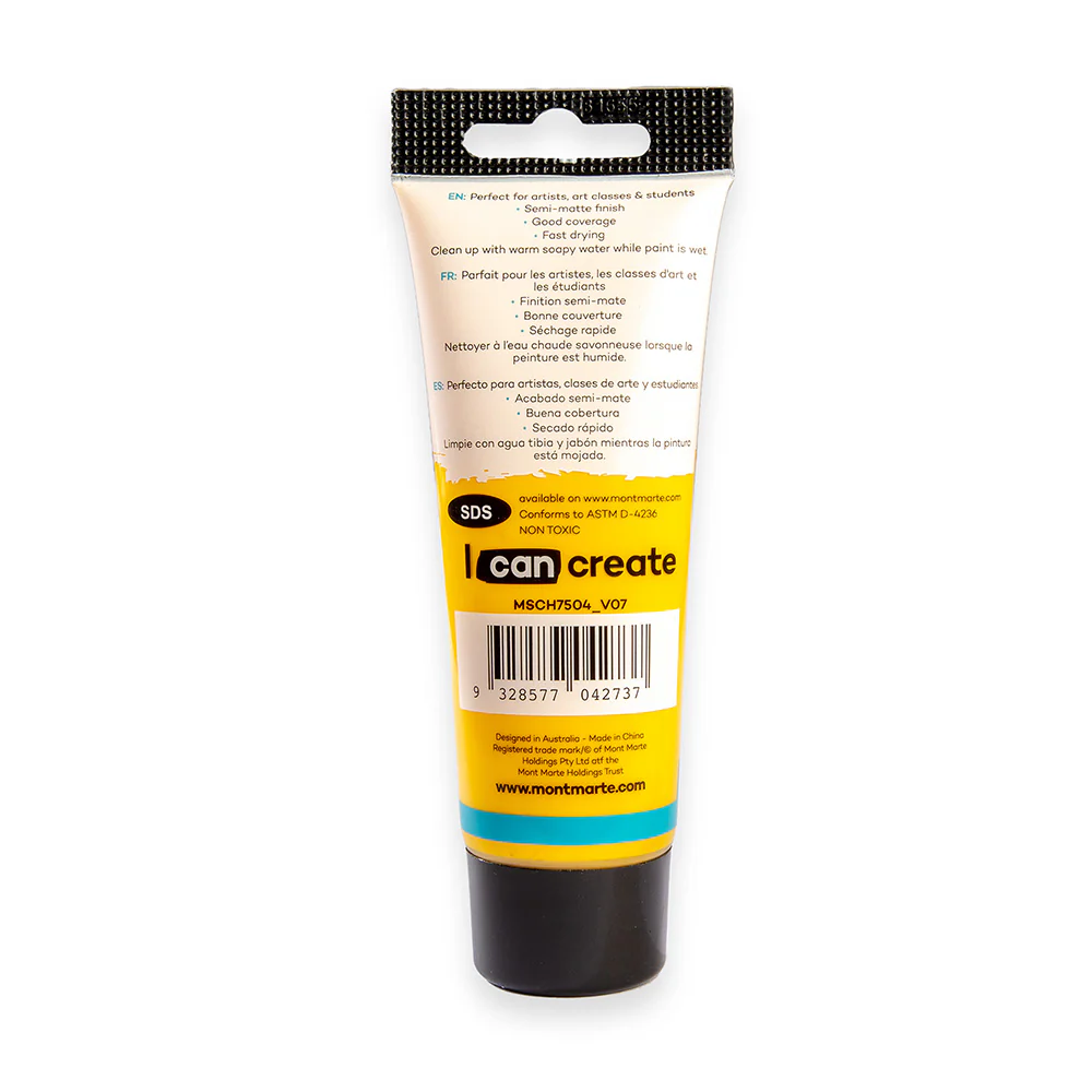 Acrylic Colour Paint Signature 75ml (2.5 US fl.oz) Tube - Medium Yellow - Image 4