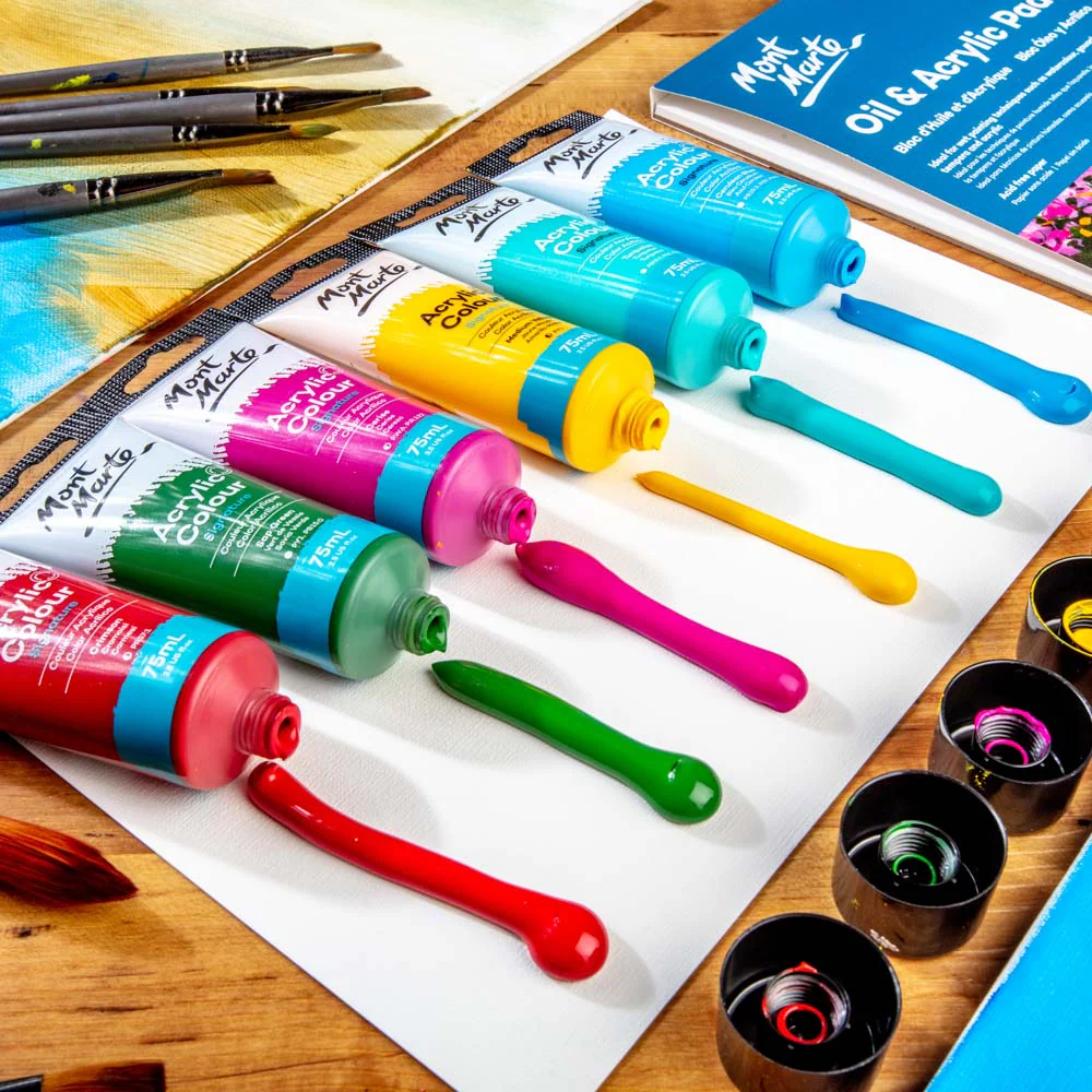 Acrylic Colour Paint Signature 75ml (2.5 US fl.oz) Tube - Medium Yellow - Image 5