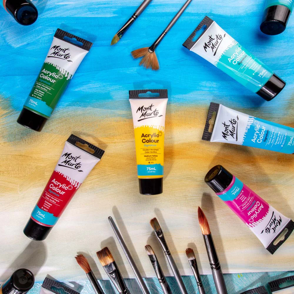 Acrylic Colour Paint Signature 75ml (2.5 US fl.oz) Tube - Medium Yellow - Image 9
