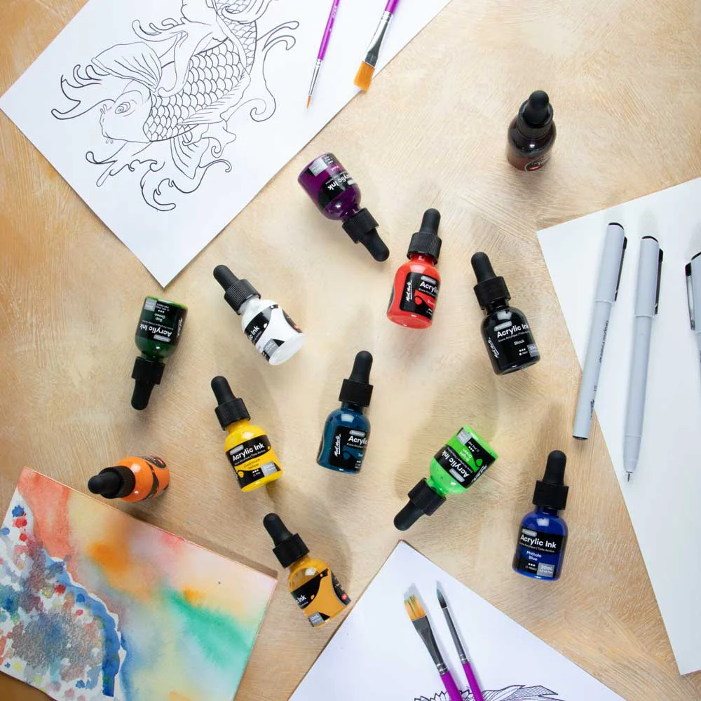 Acrylic Ink Premium 12pc x 20ml (0.7 US fl.oz) - Image 10