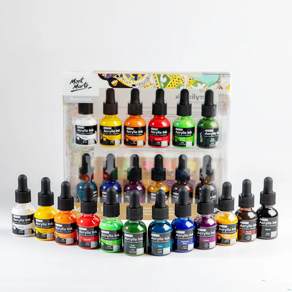 Acrylic Ink Premium 12pc x 20ml (0.7 US fl.oz) - Image 3