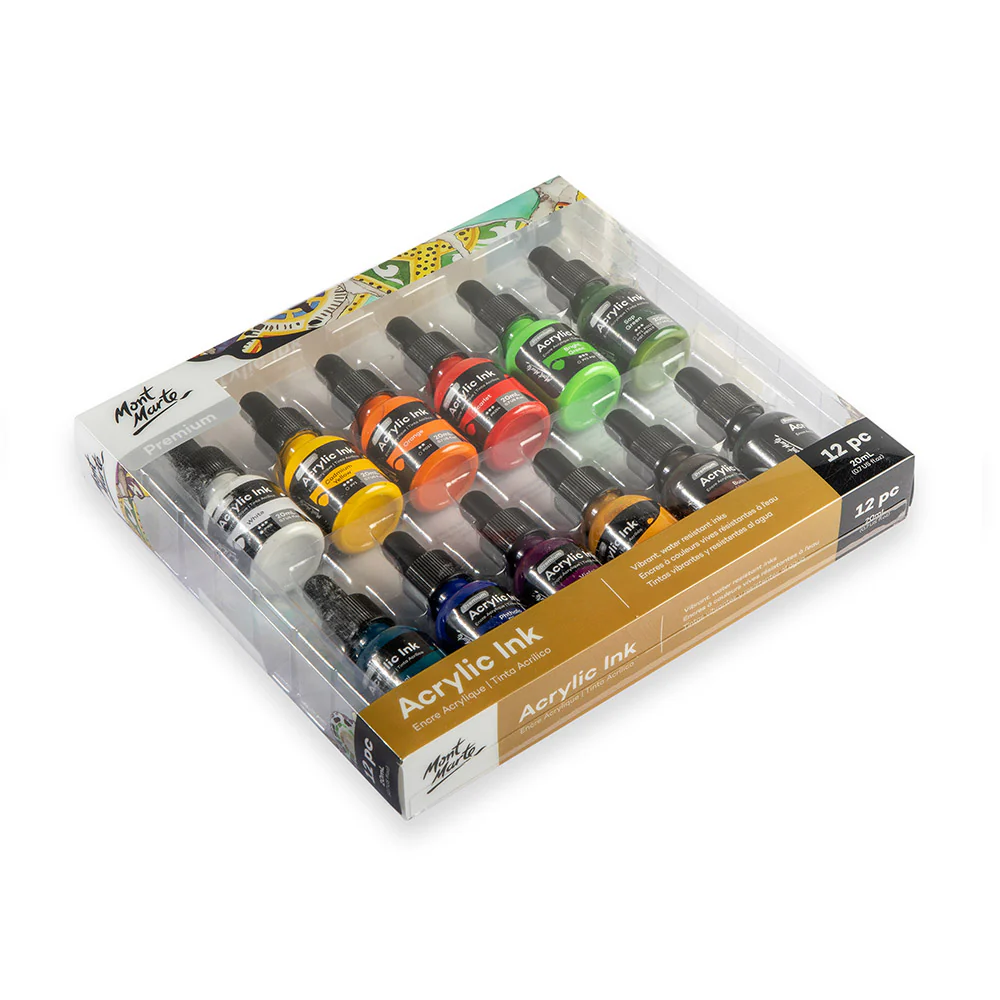 Acrylic Ink Premium 12pc x 20ml (0.7 US fl.oz) - Image 4