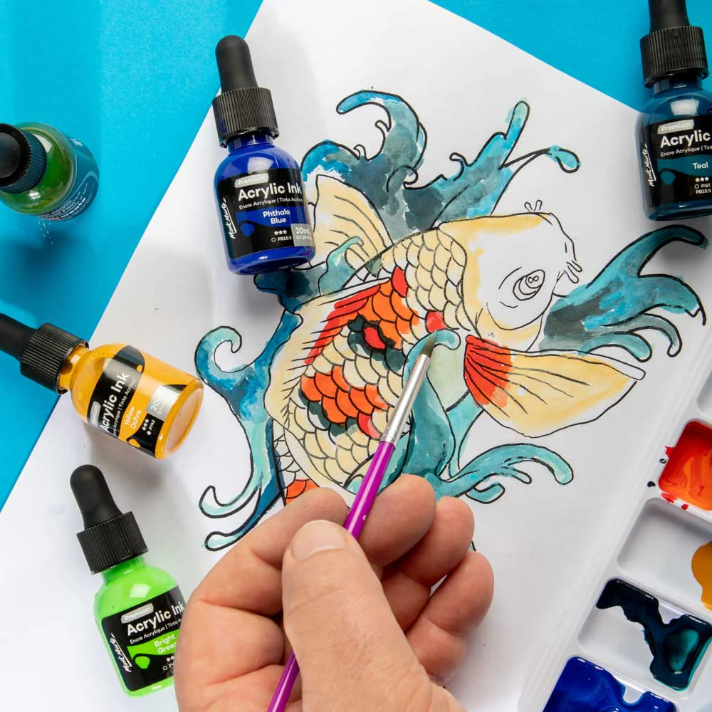 Acrylic Ink Premium 12pc x 20ml (0.7 US fl.oz) - Image 8