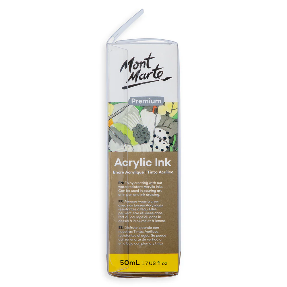 Acrylic Ink Premium 50mL (1.69 US fl.oz) – Cadmium Yellow - Image 4