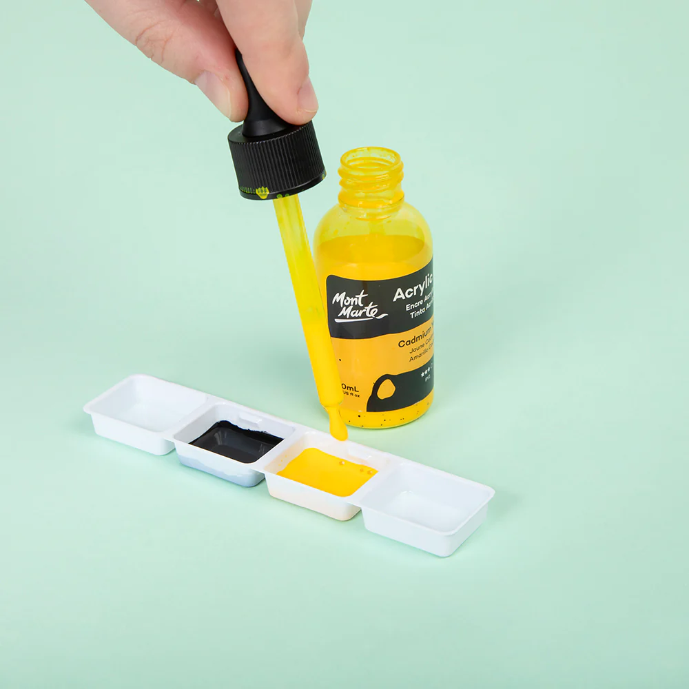 Acrylic Ink Premium 50mL (1.69 US fl.oz) – Cadmium Yellow - Image 8