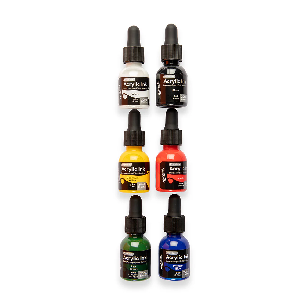 Acrylic Ink Premium 6pc x 20ml (0.7 US fl.oz) - Image 5