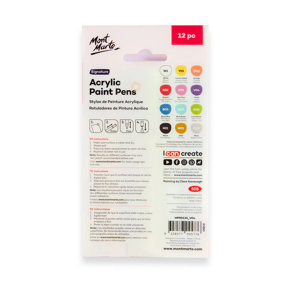 Acrylic Paint Pens Signature Broad Tip 12pc - Image 4