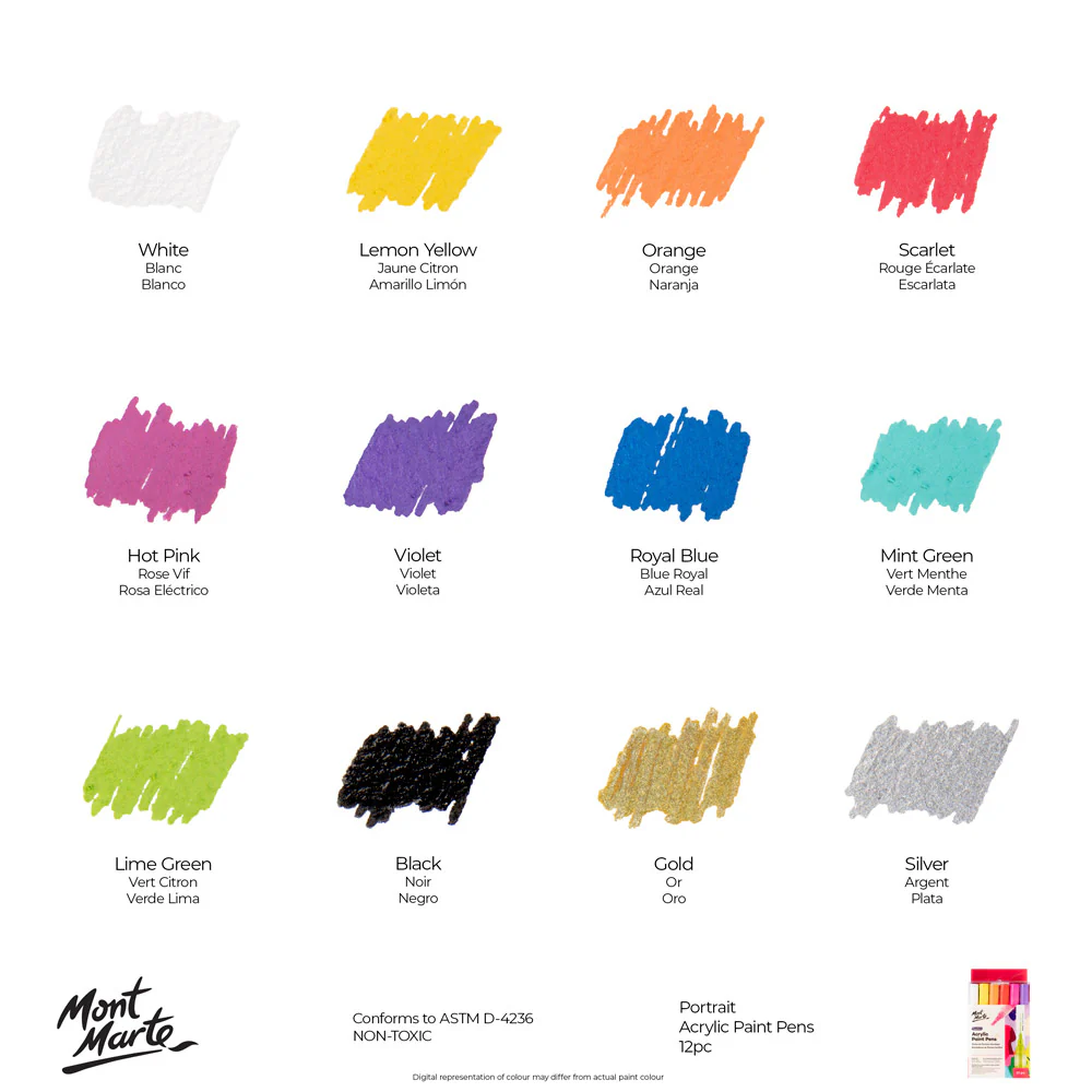 Acrylic Paint Pens Signature Broad Tip 12pc - Image 9