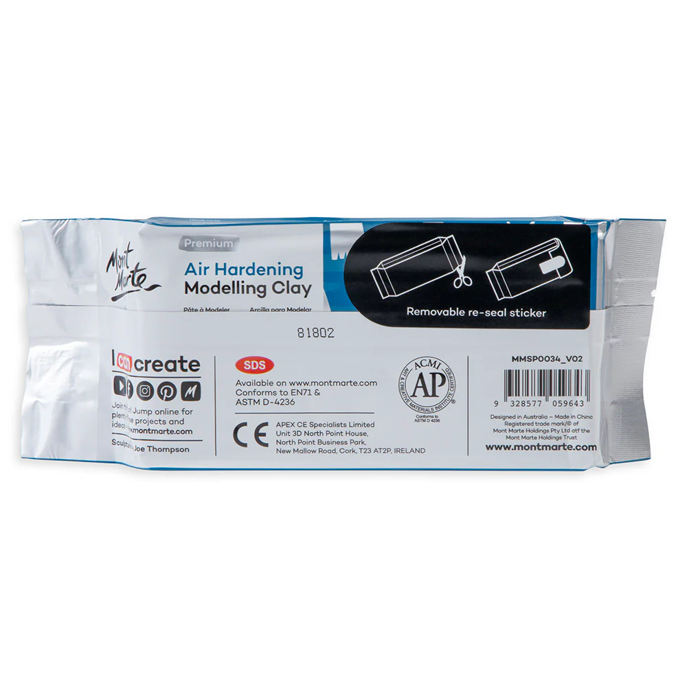 Air Hardening Modelling Clay Premium 500g (1.1lb) - Grey - Image 5