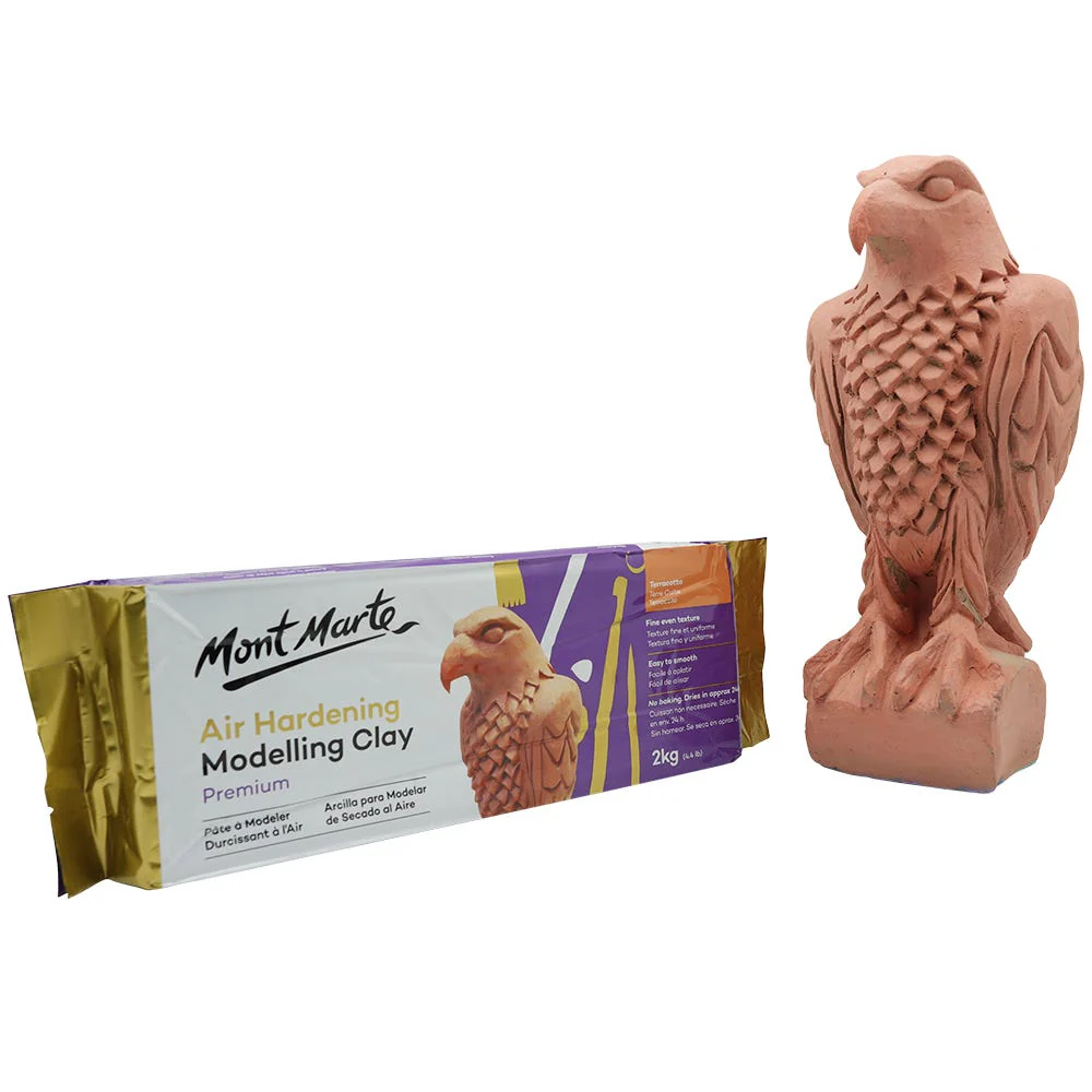 Air Hardening Modelling Clay Premium 2kg (4.4lb) - Terracotta - Image 3