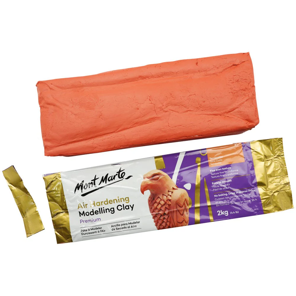 Air Hardening Modelling Clay Premium 2kg (4.4lb) - Terracotta - Image 4