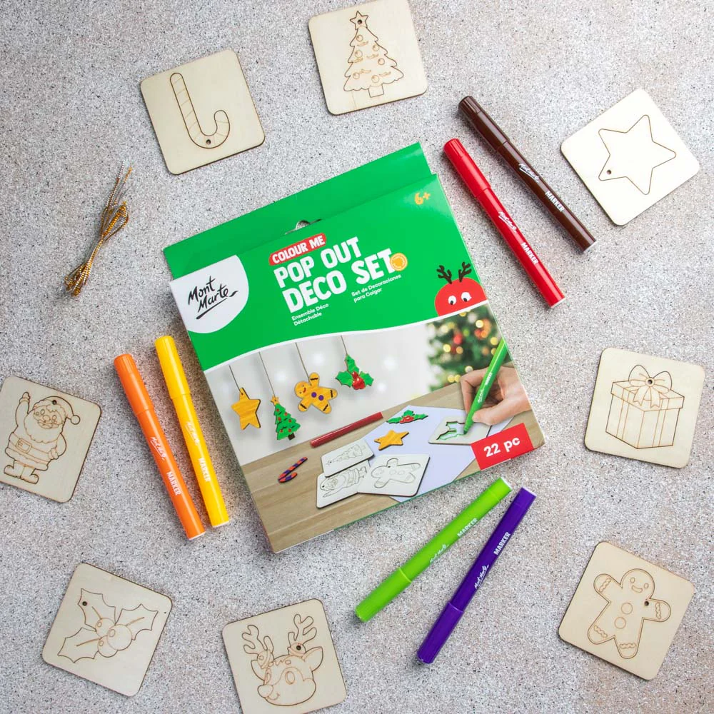 Colour Me Pop Out Deco Set 22pc - Christmas - Image 10