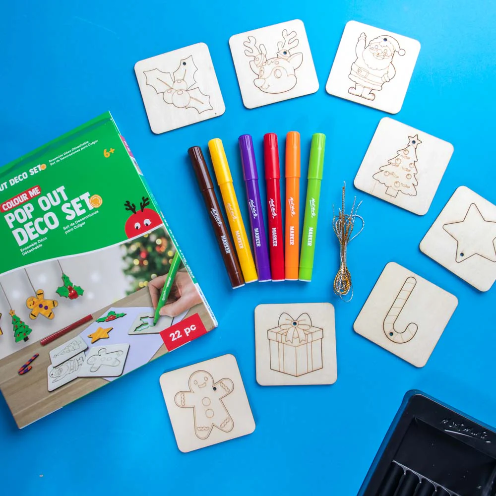 Colour Me Pop Out Deco Set 22pc - Christmas - Image 11
