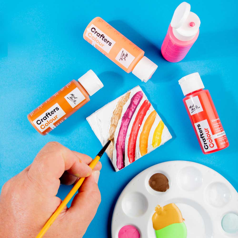 Crafters Colour Metallic & Fluoro Discovery Paint Set 14pc x 60ml - Image 7