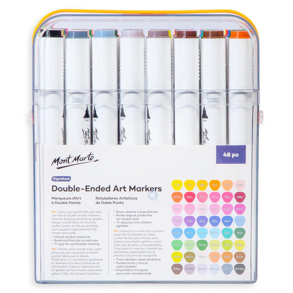 Double-Ended Art Markers in Case Signature 48pc - Image 4