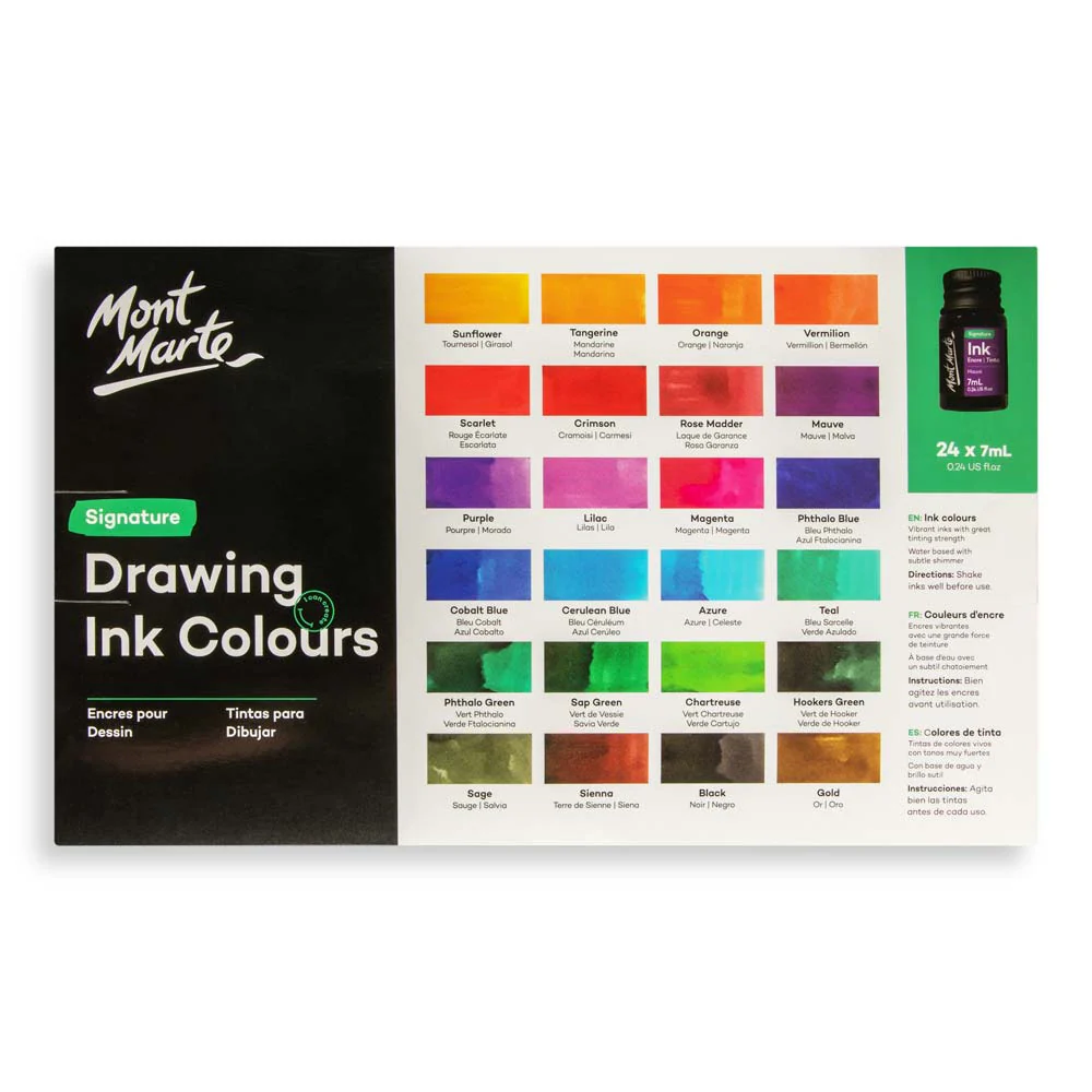 Drawing Ink Colours Signature 24pc x 7ml (0.24 US fl.oz) - Image 4