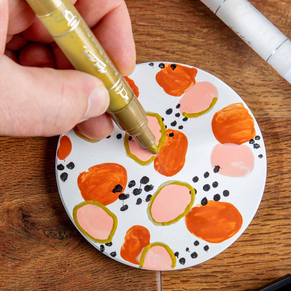 Dual Tip Acrylic Paint Pens Signature Gold 2pc - Image 8