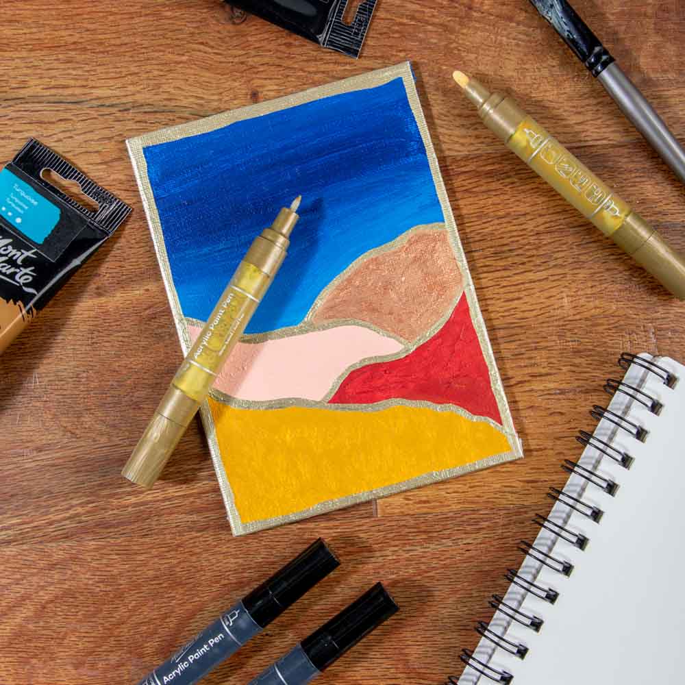 Dual Tip Acrylic Paint Pens Signature Gold 2pc - Image 9