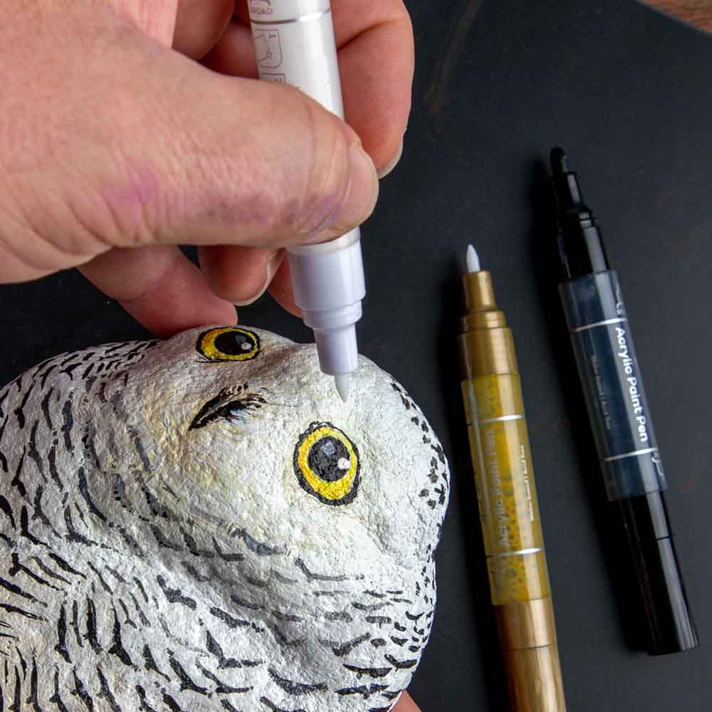 Dual Tip Acrylic Paint Pens Signature White 2pc - Image 6