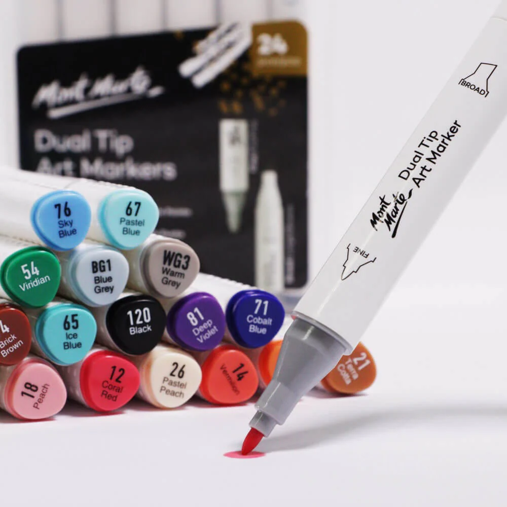Dual Tip Art Markers in Case Premium 24pc - Image 6