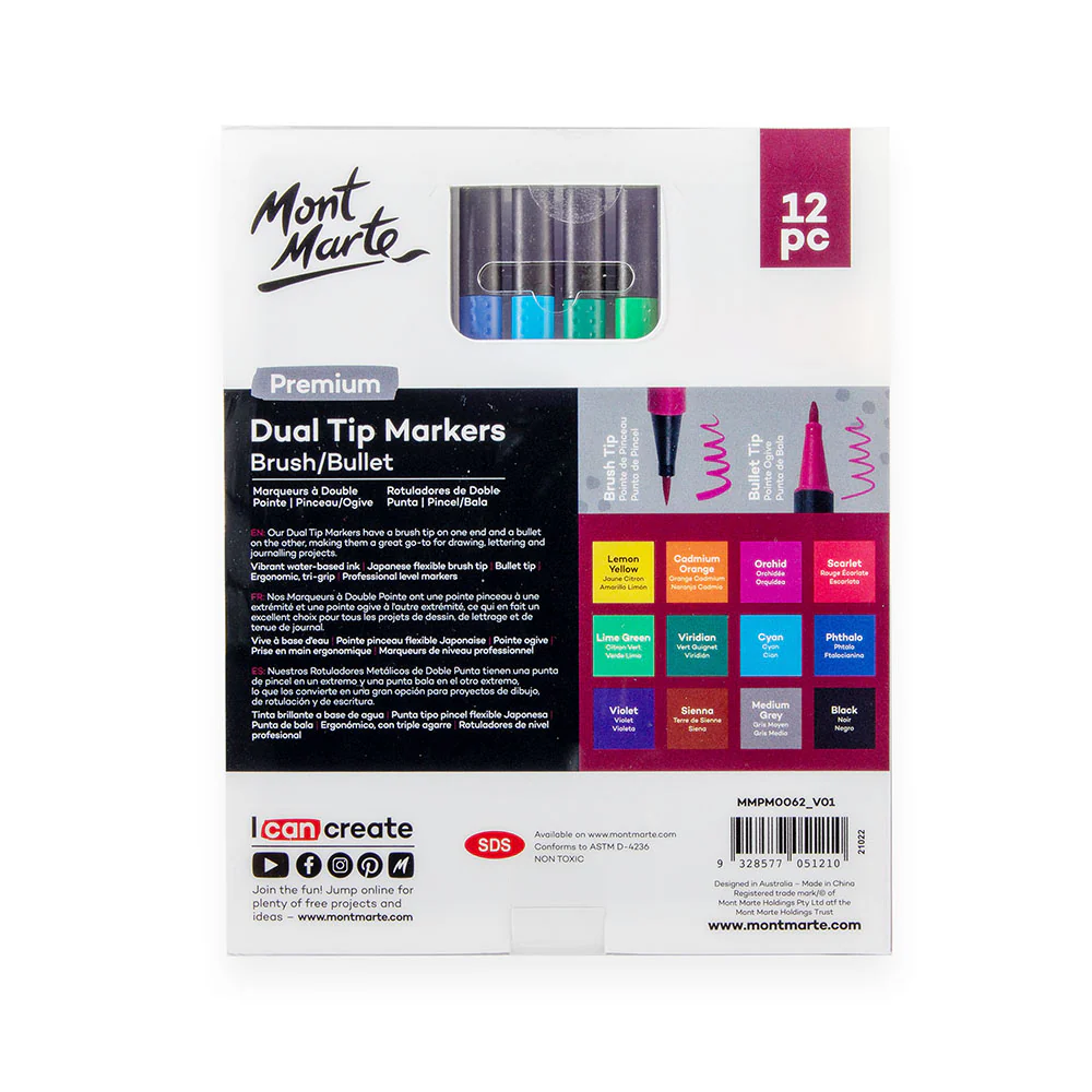 Dual Tip Markers Brush/Bullet Premium 12pc - Image 4
