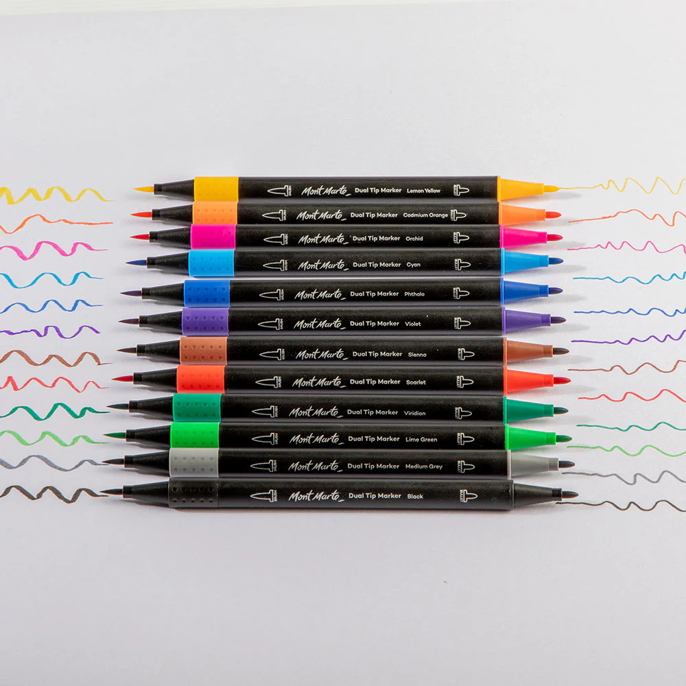 Dual Tip Markers Brush/Bullet Premium 12pc - Image 6