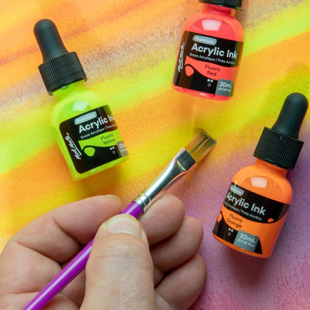 Fluoro Acrylic Ink Premium 6pc x 20ml (0.7 US fl.oz) - Image 6