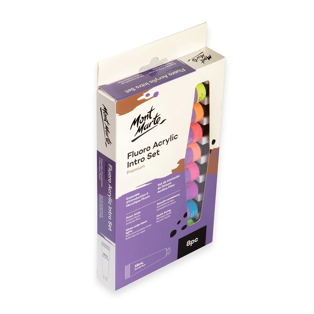 Fluoro Acrylic Paint Intro Set Premium 8pc x 18ml (0.6 US fl.oz) - Image 4