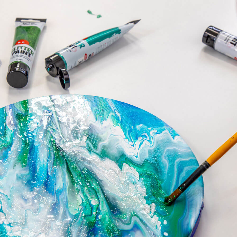 Glitter Paint 75ml (2.5 US fl.oz) - Light Green - Image 4