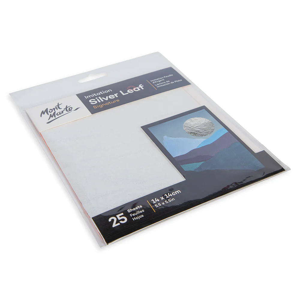 Imitation Silver Leaf 14x14cm 25 Sheet - Image 3