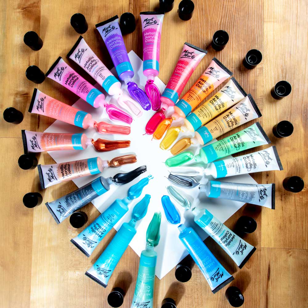 Metallic Acrylic Colour Paint Set Signature 24pc x 36ml (1.2 US fl.oz) - Image 8