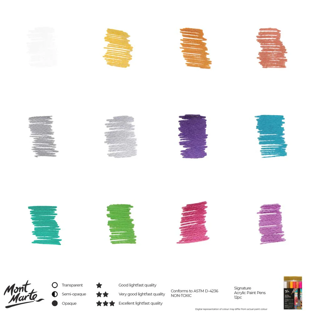 Metallic Acrylic Paint Pens Broad Tip Signature 12pc - Image 10