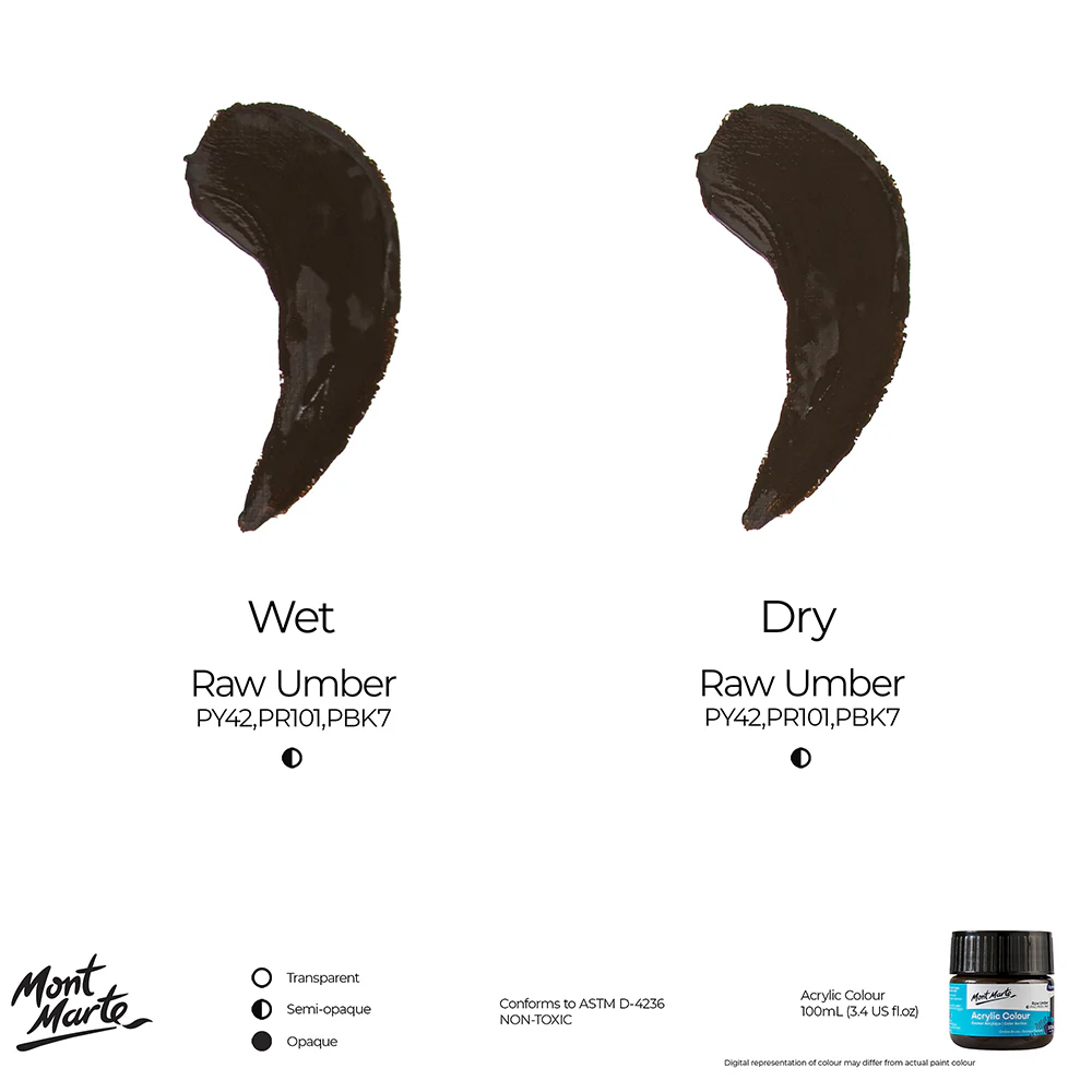 Acrylic Colour Paint Signature 100ml (3.4 US fl.oz) - Raw Umber - Image 9