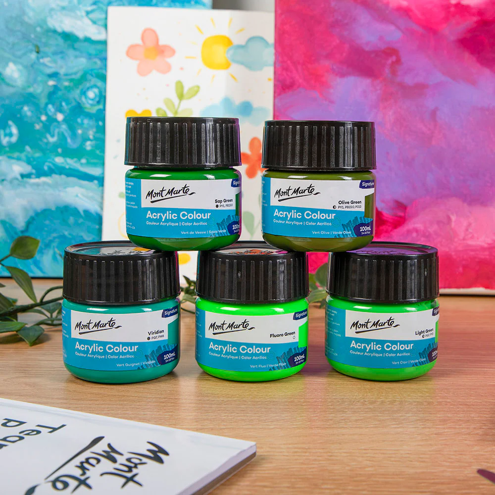 Acrylic Colour Paint Signature 100ml (3.4 US fl.oz) - Viridian - Image 7