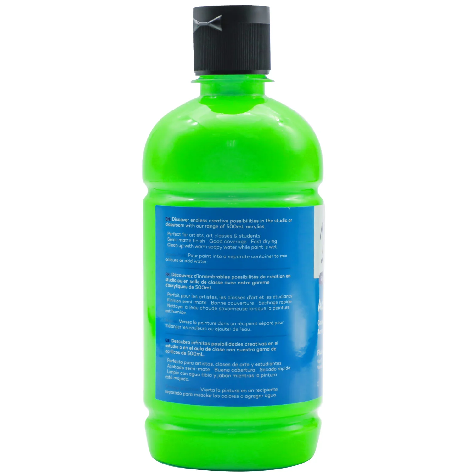 Acrylic Colour Signature 500ml (16.9 US fl.oz) - Fluoro Green - Image 2