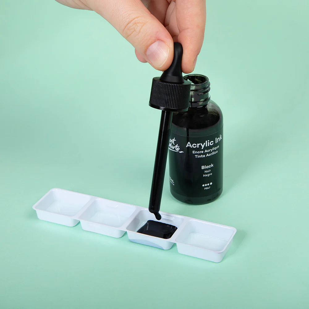 Acrylic Ink Premium 50mL (1.69 US fl.oz) – Black - Image 8
