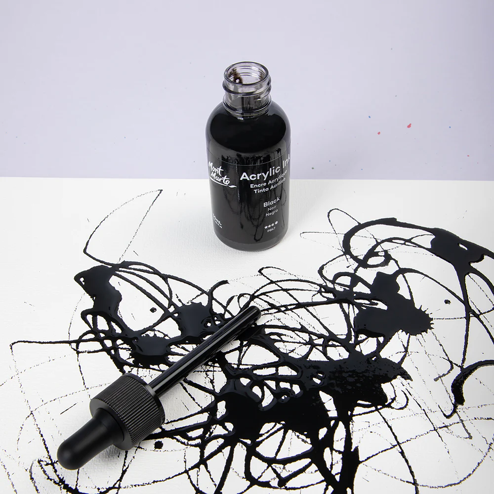 Acrylic Ink Premium 50mL (1.69 US fl.oz) – Black - Image 9