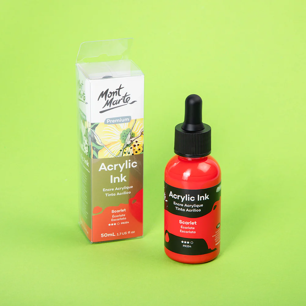 Acrylic Ink Premium 50mL (1.69 US fl.oz) – Scarlet - Image 7