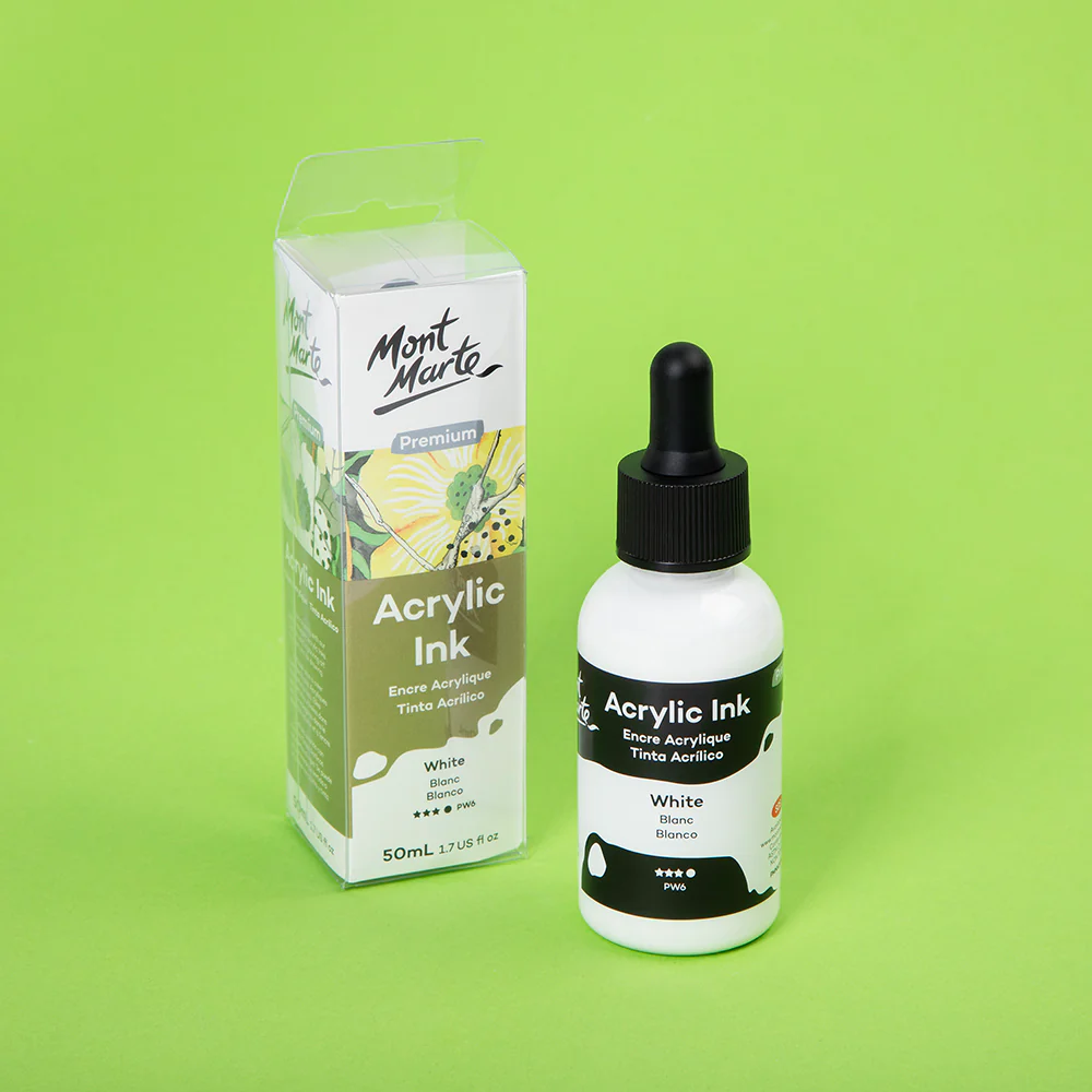 Acrylic Ink Premium 50mL (1.69 US fl.oz) – White - Image 7