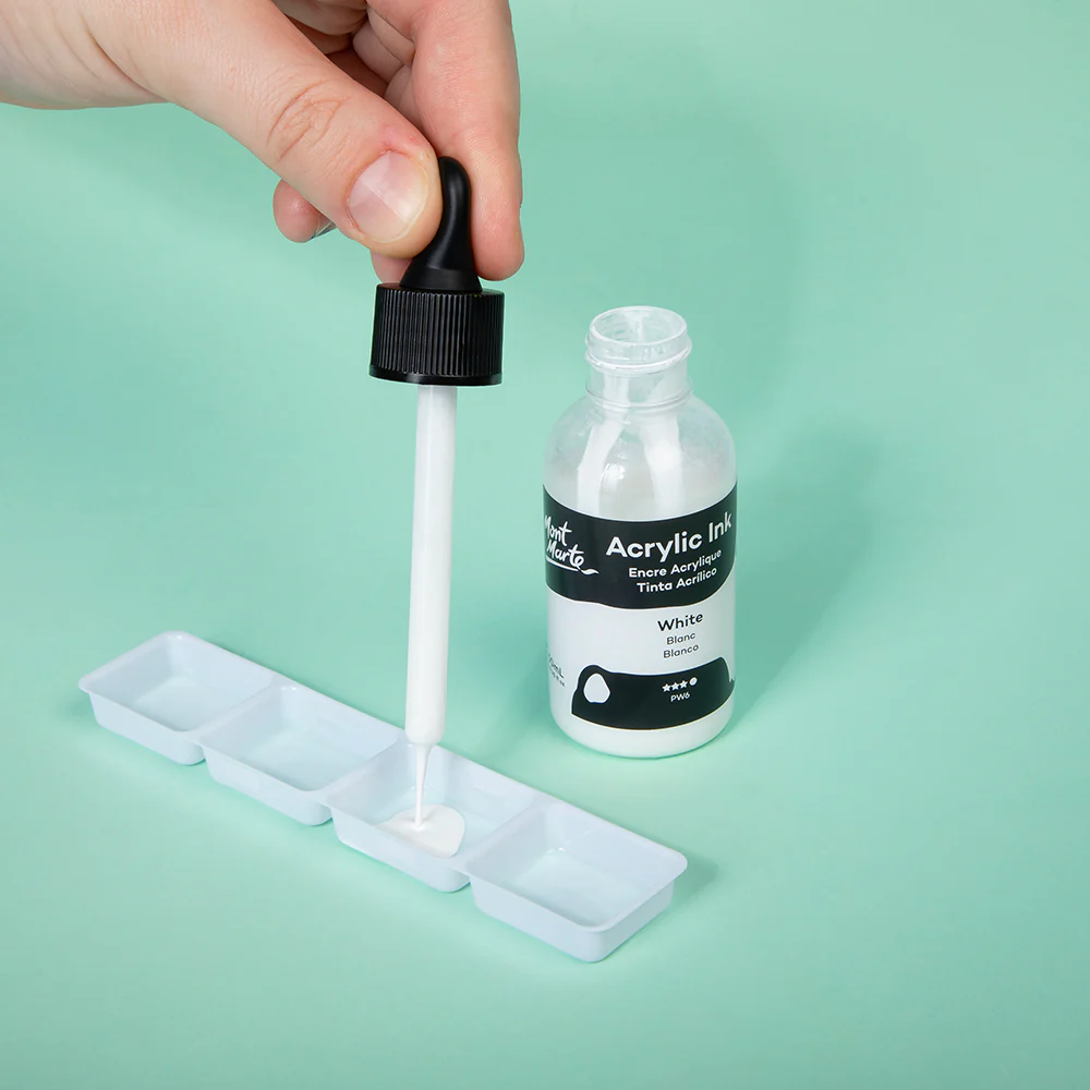 Acrylic Ink Premium 50mL (1.69 US fl.oz) – White - Image 8