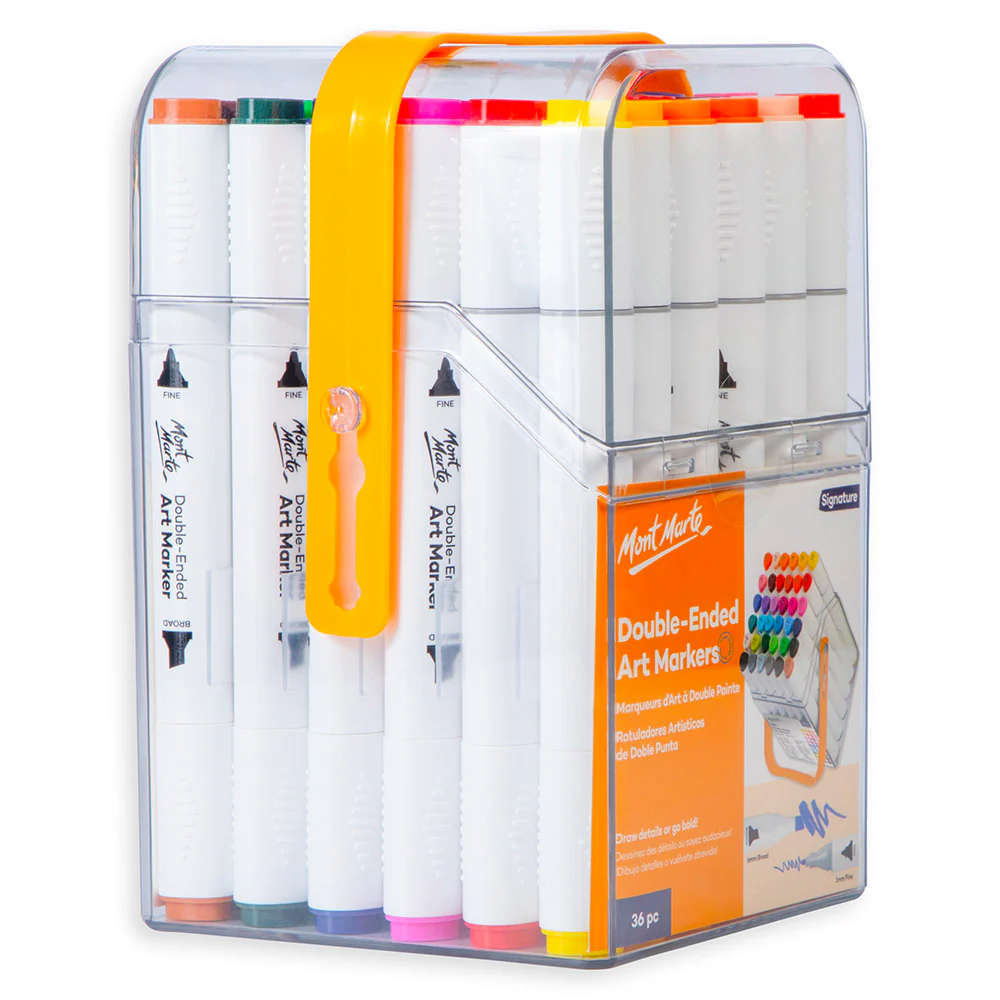 Double-Ended Art Markers in Case Signature 36pc - Image 3