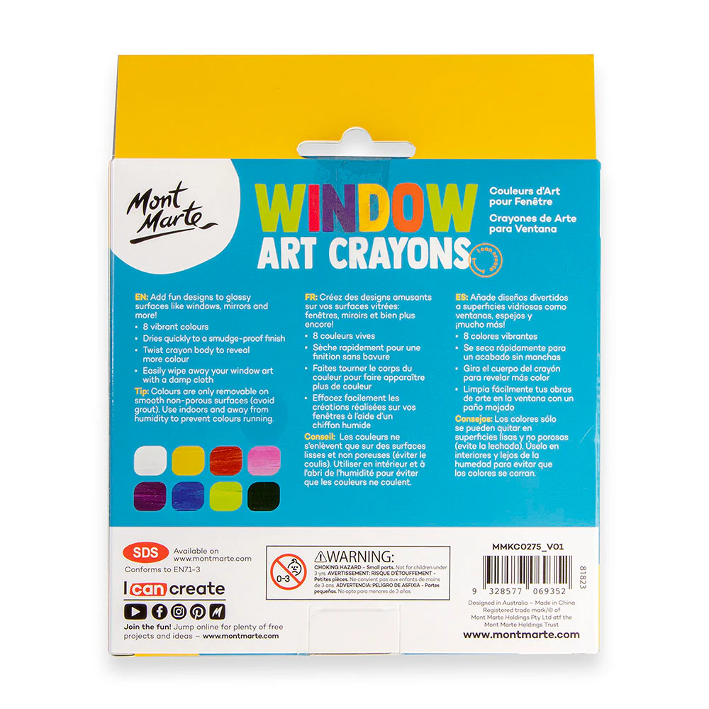 Window Art Crayons 8pc - Image 4