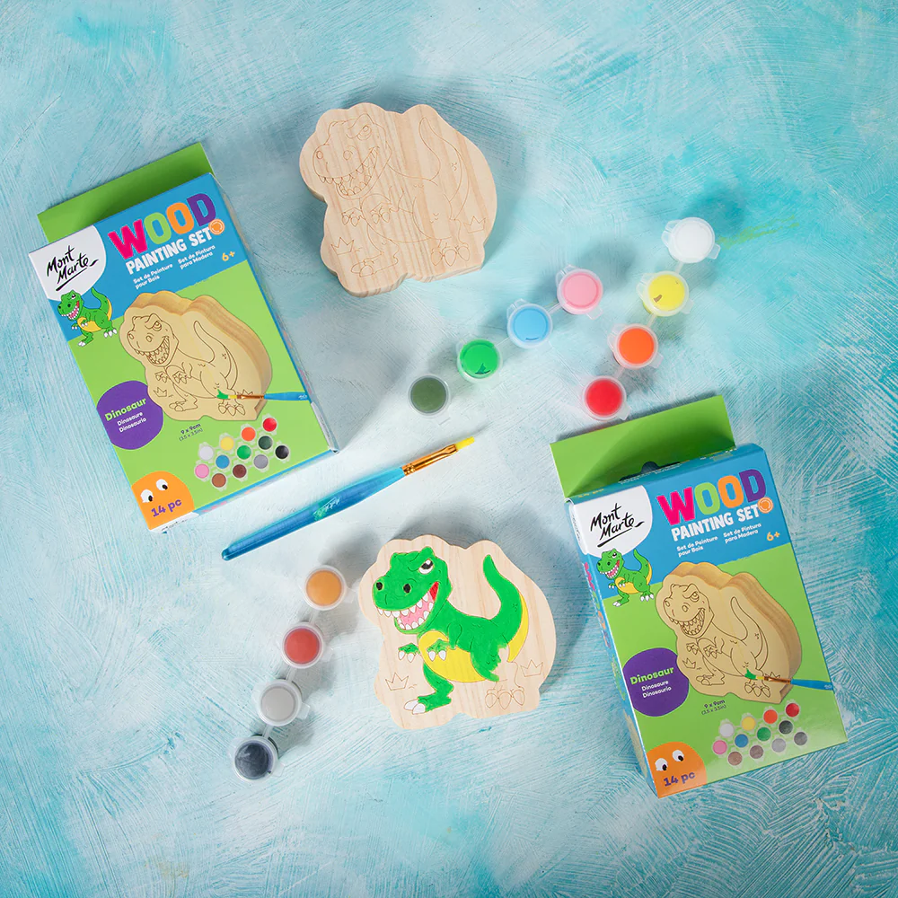 Wood Painting Set 14pc - Dinosaur - Image 10