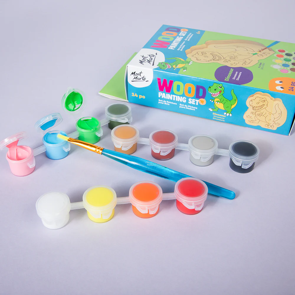 Wood Painting Set 14pc - Dinosaur - Image 8