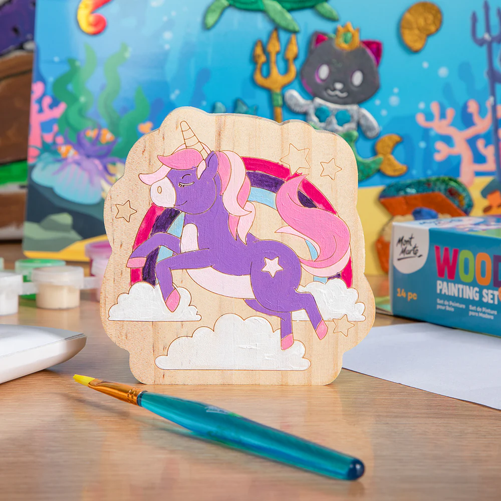 Wood Painting Set 14pc - Unicorn - Image 7