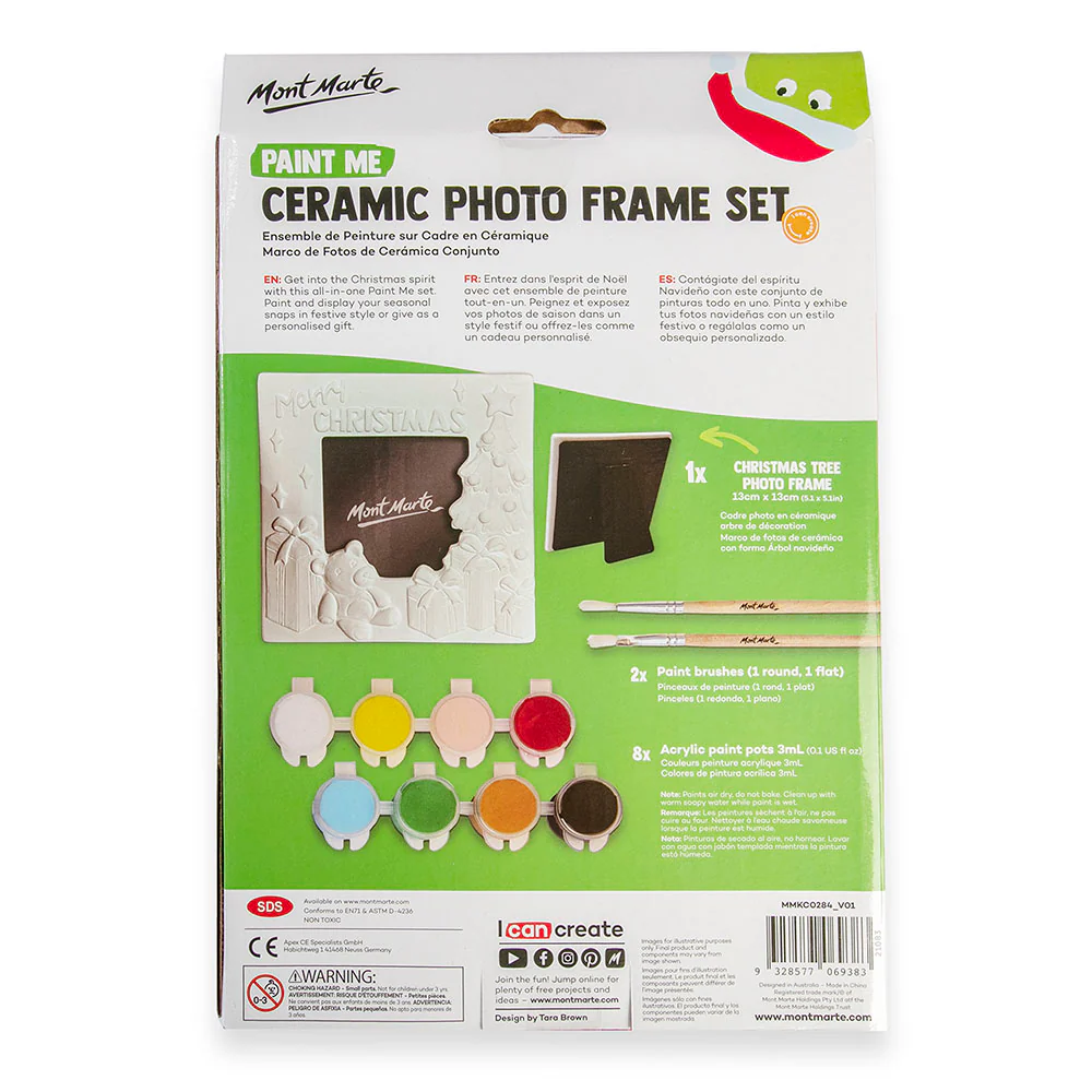 Paint Me Ceramic Photo Frame Set 11pc - Christmas Tree - Image 4