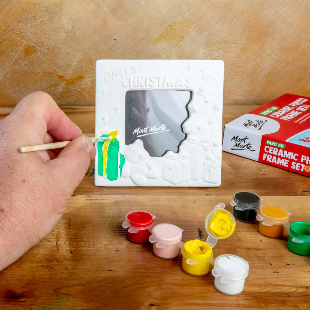 Paint Me Ceramic Photo Frame Set 11pc - Christmas Tree - Image 6