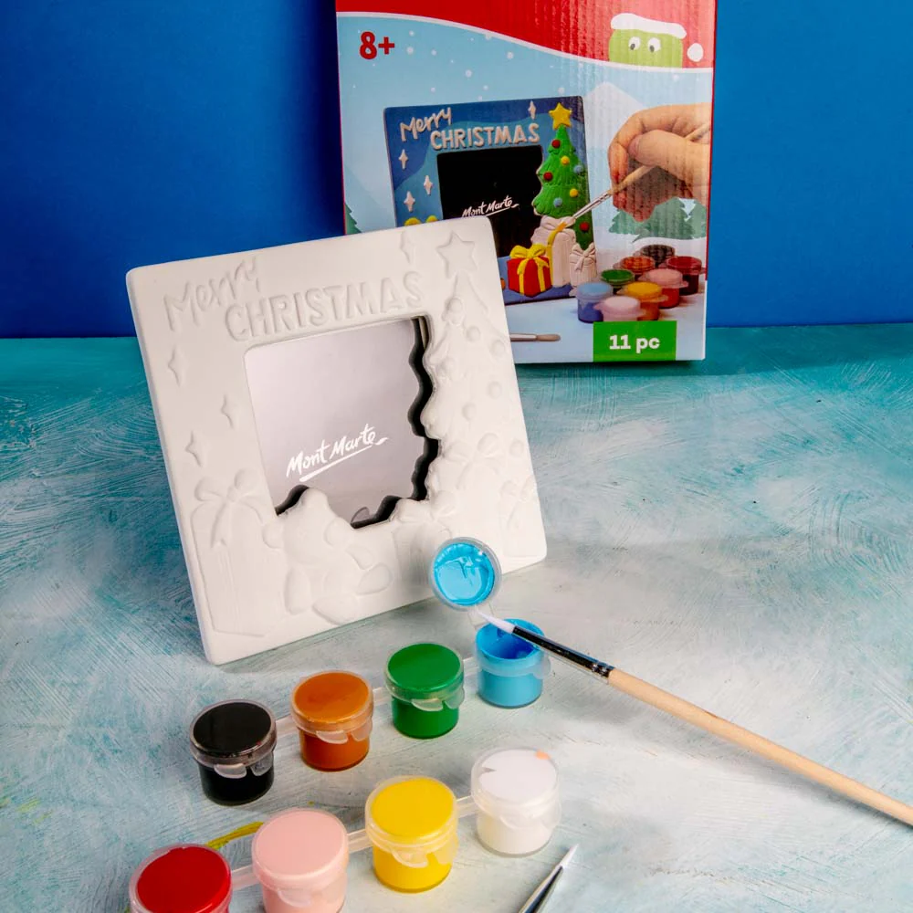 Paint Me Ceramic Photo Frame Set 11pc - Christmas Tree - Image 8